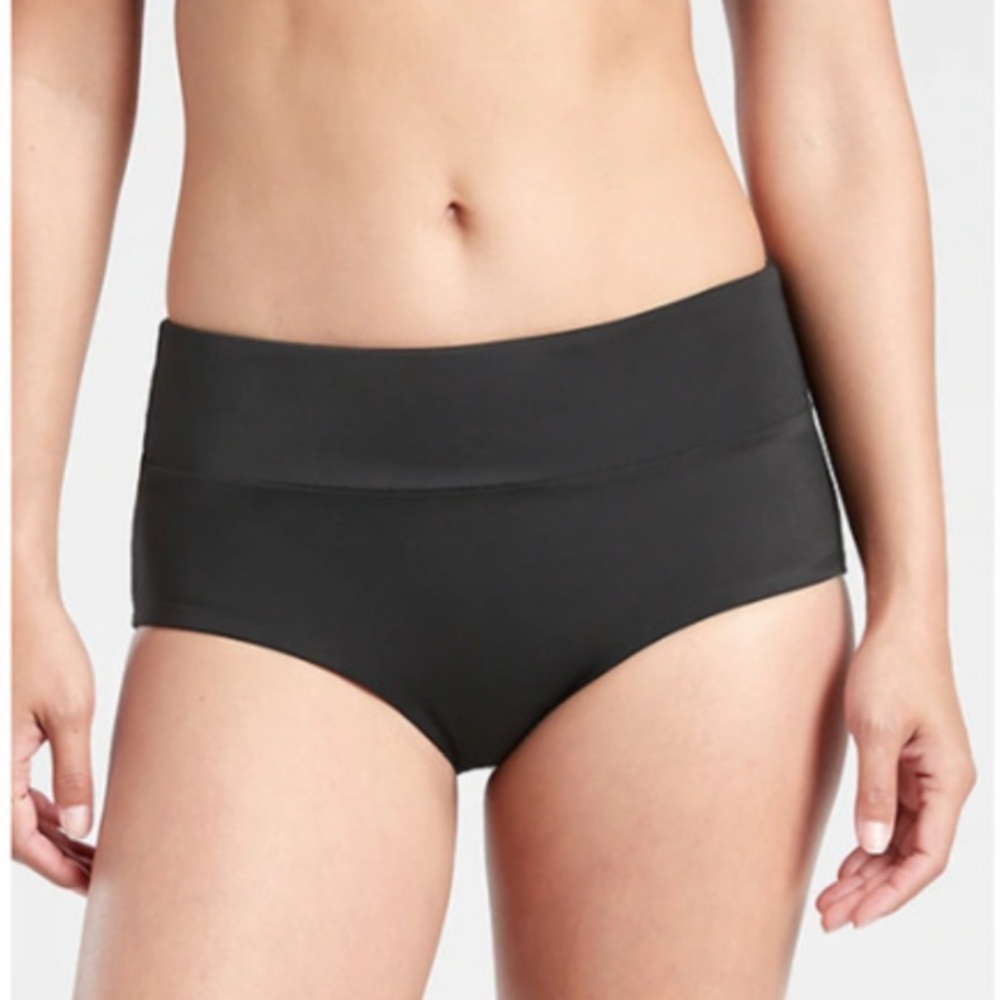 Athleta Women's Malibu Swim Boyshorts Size XS Black Bottoms Excellent Condition